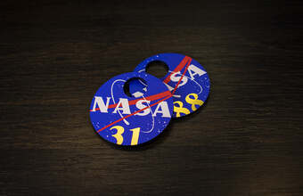 пластиковый номерок круглой формы